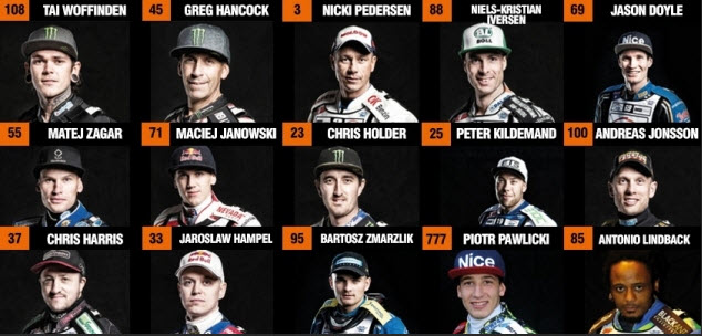 Участники цикла Спидвей Гран-При выбрали номера